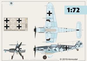 Bf 109 G-2 Zentrale MG 151/20 & 2 x Flügel Waffengondeln Umbausatz 1/72